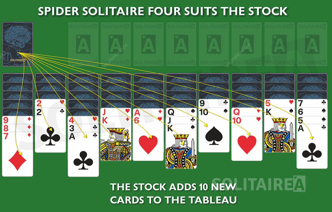 Spider Solitaire 4 Suits - Stock