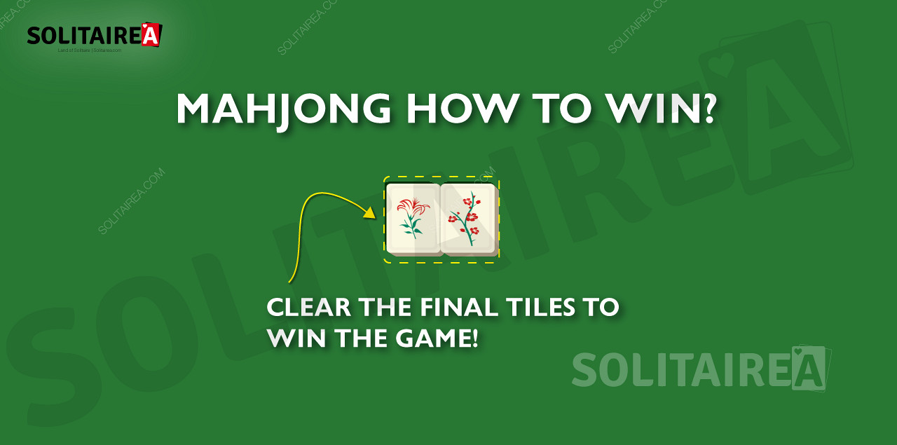 Mahjong mäng on võidetud, kui kõik plaadid on tühjendatud.